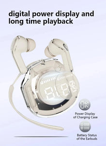 T8 Crystal Wireless Earphones - Transparent (Air 39) Emirates Deals 