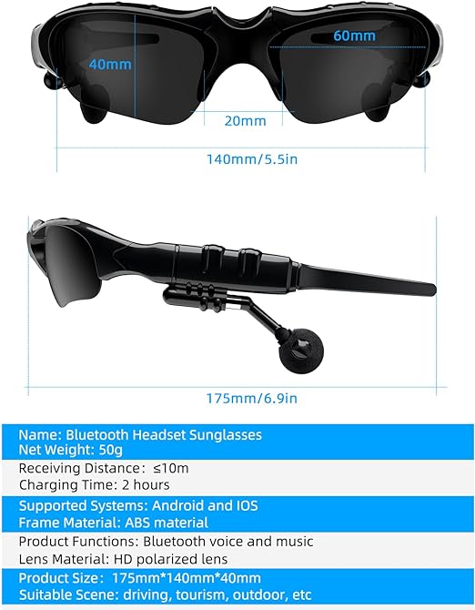 best Wireless Bluetooth Headset Sunglasses